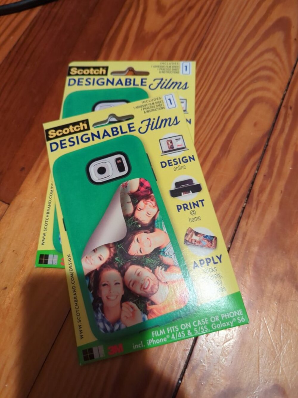 2 pack of scotch designable films printer custom sticker phone